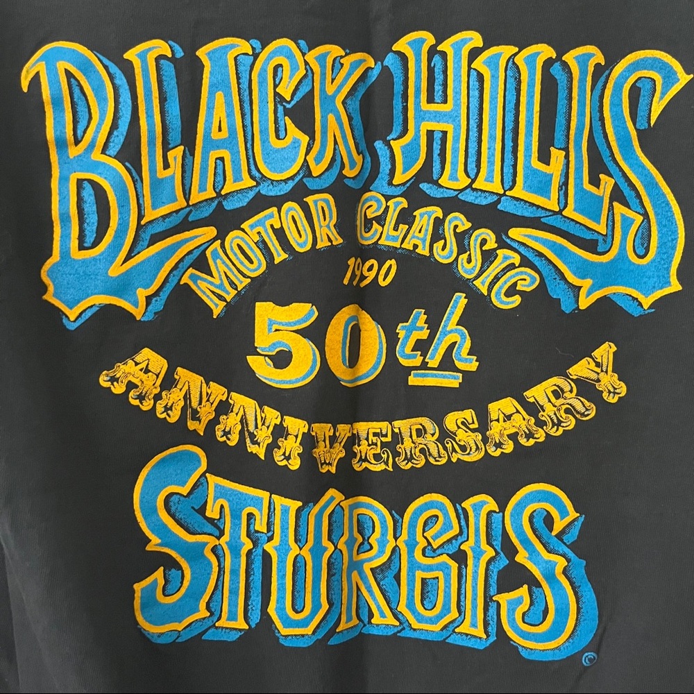 Vintage Rare Made in USA 1990 Sturgis Tee Black S